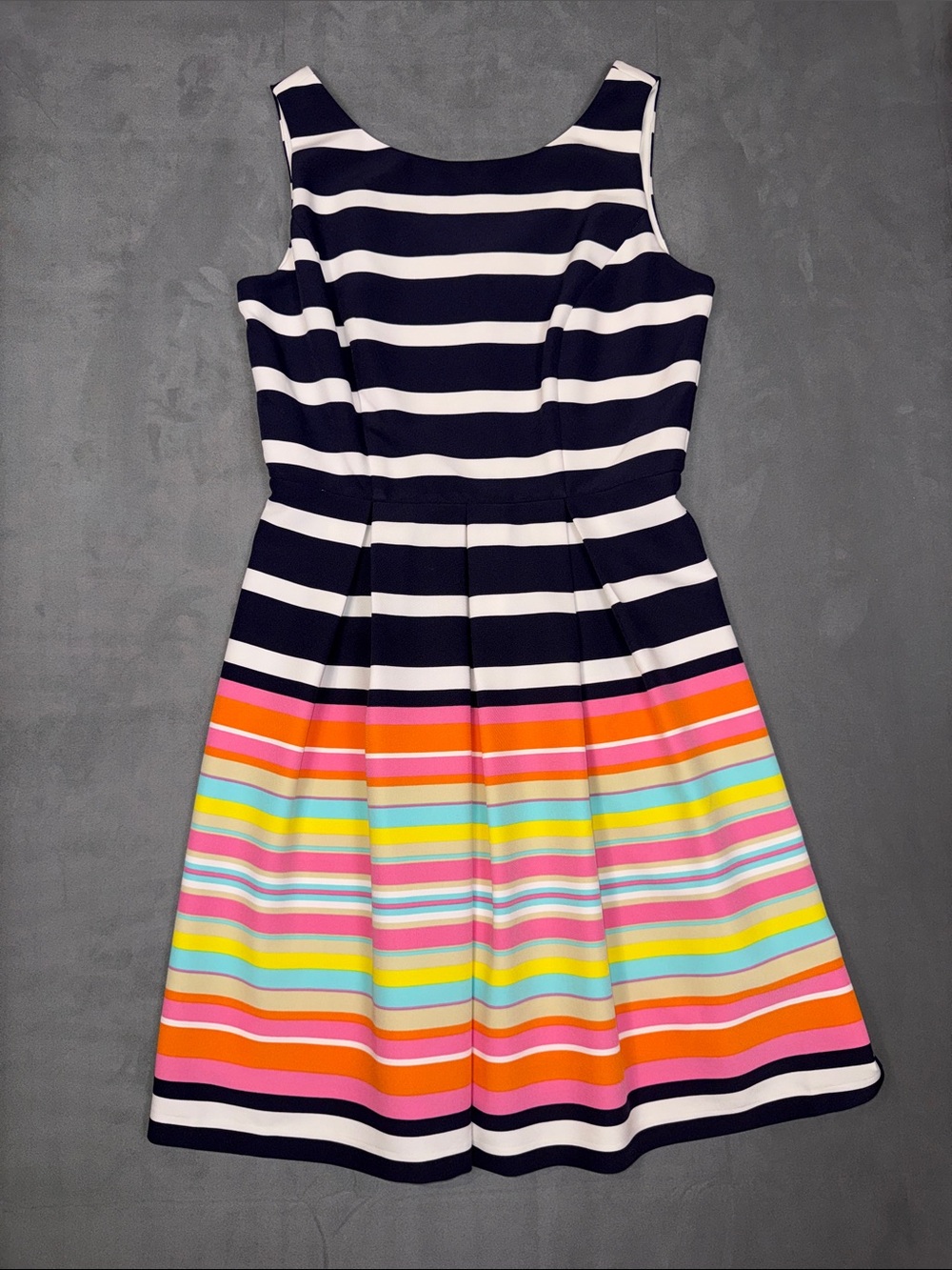Fit & Flare Ronni Nicole Dress Stripe Size 6